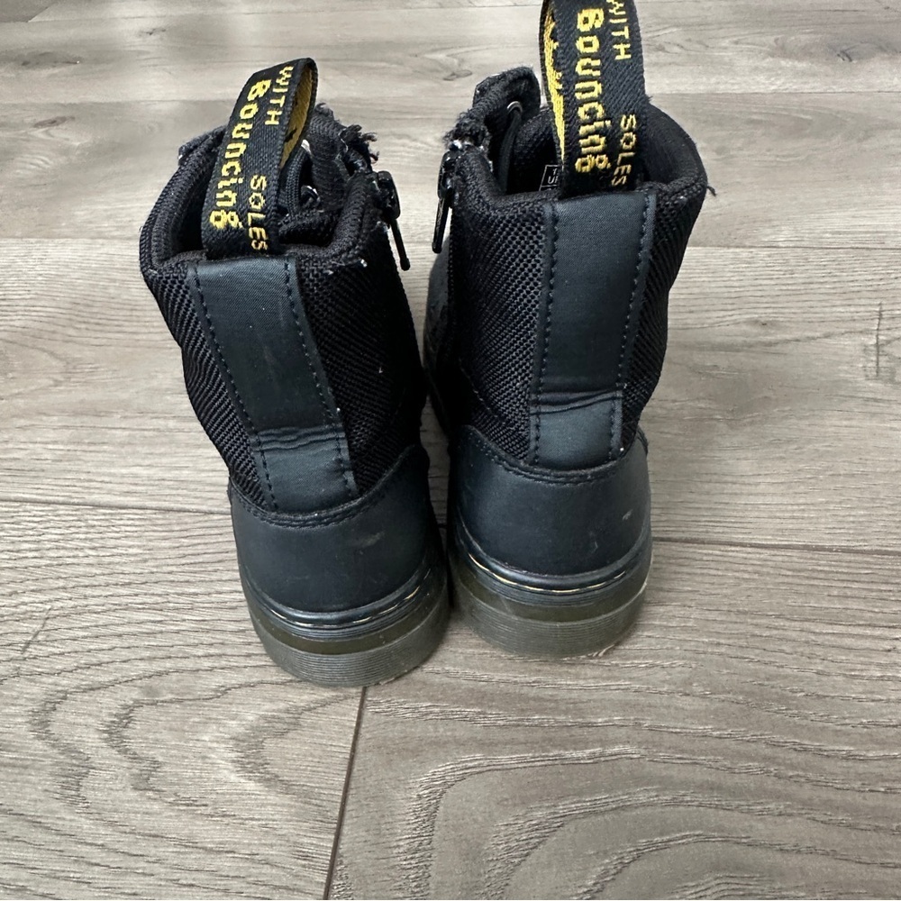 Dr Martens Combs Extra Tough Canvas Black kids utility combat boots size 13 - Picture 4 of 8